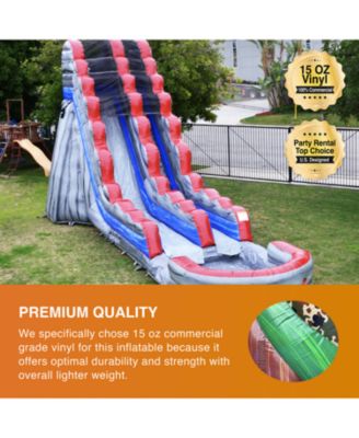 Commercial Grade Water Slide with Attached Splash Pool (with Blower), Tall Waterslide, Outdoor Inflatable, Summer Fun, Backyard Water Park, Wet Dry Use