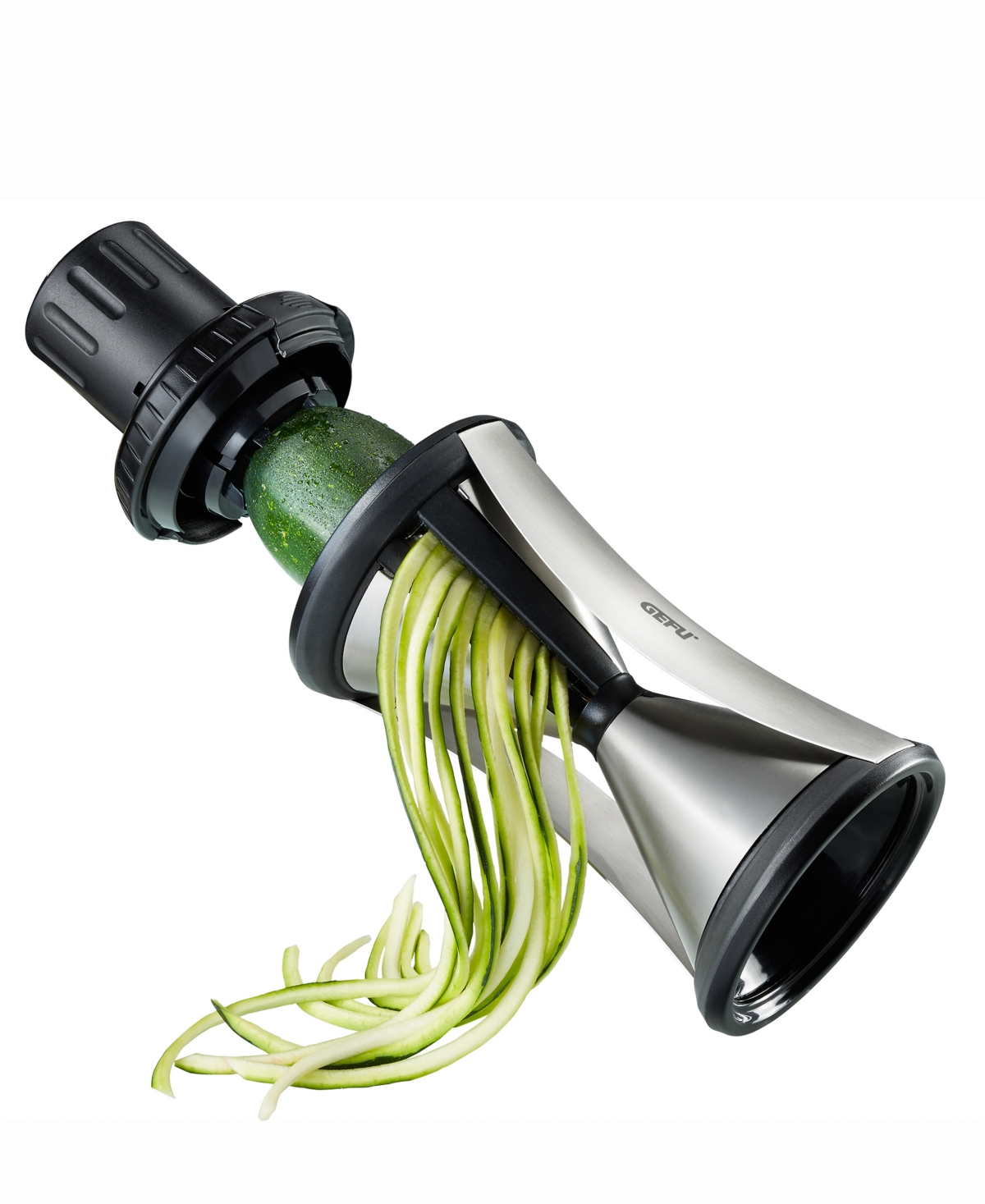 Gefu Stainless Steel Extra Large Spiral Slicer In Black