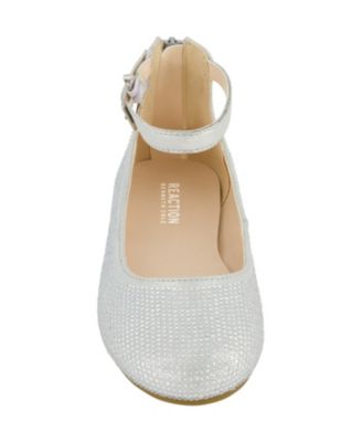 Kenneth Cole Little Girls Daisy Ethel Silver Ballet Flat