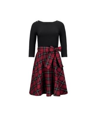 Women's Long Sleeve French Skater Dress