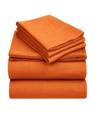 Paisley or Solid Flannel Cotton Deep Pocket Sheet Set