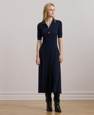 Lauren Ralph Lauren Women's Cotton-Blend Polo Dress - Macy's