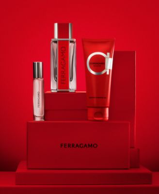 Salvatore Ferragamo 赤 ケース Salvatore Ferragamo Men's 3-Pc. Ferragamo Red Leather Eau de