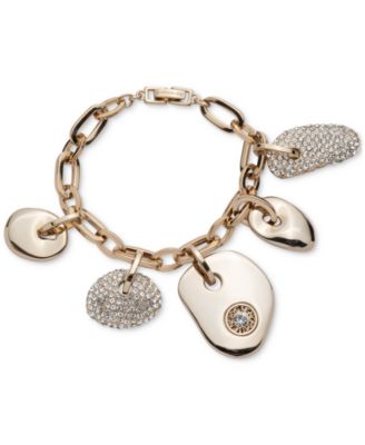 Givenchy - Gold-Tone & Crystal Multi Disc Charm Bracelet