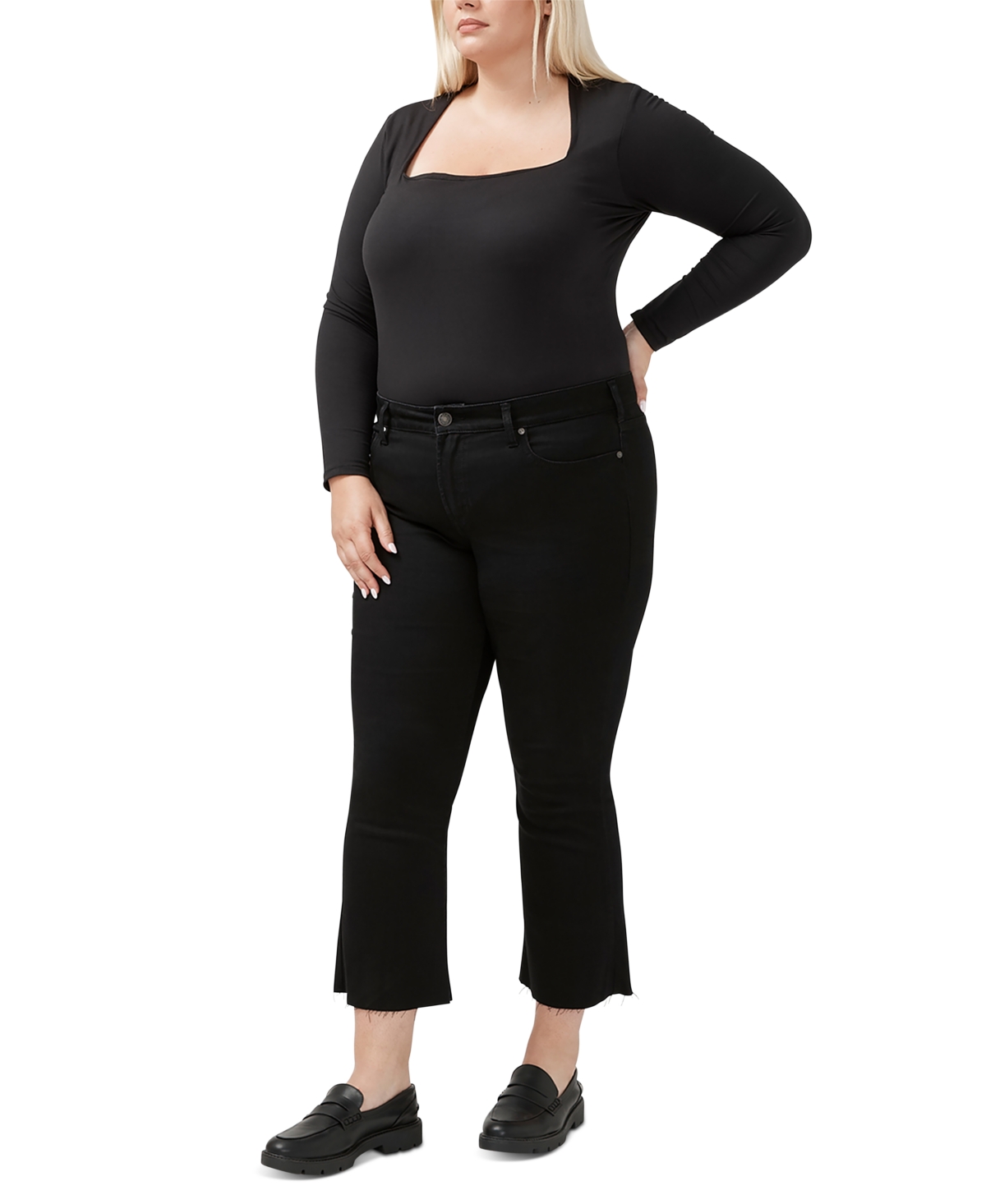 Silver Jeans Co. Plus Size Suki Mid-Rise Curvy Fit Kick Flare Jeans