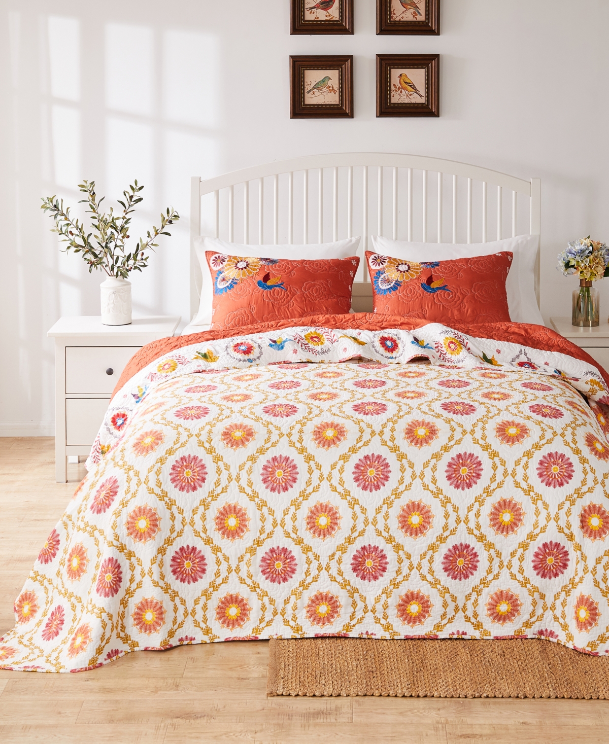 Greenland Home Fashions Topanga 3-pc. Bedspread Set, King In Spice