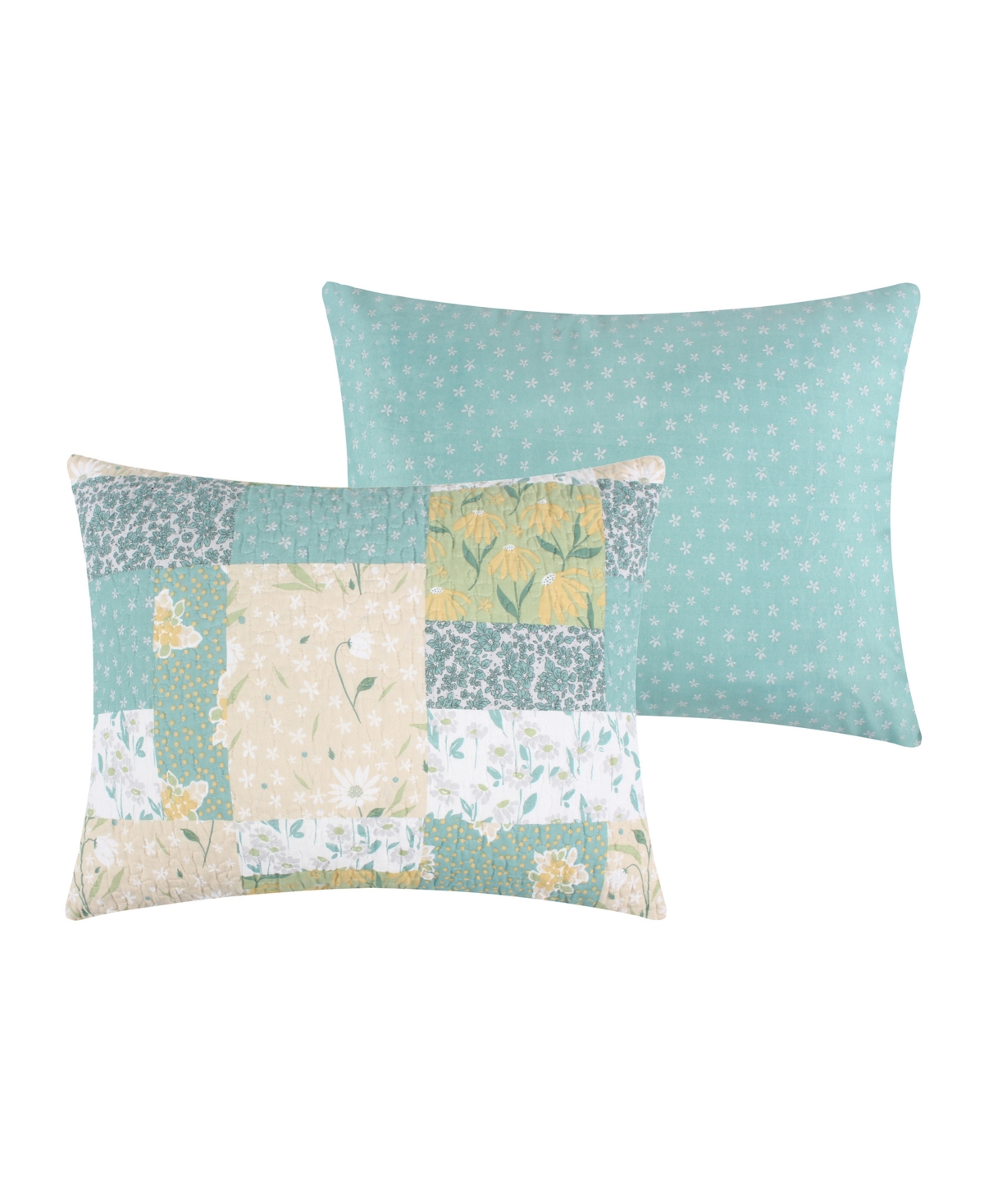 Macy's Evangeline Modern Floral Reversible 2-pc. Quilt Set, Twin/twin Xl In Mist