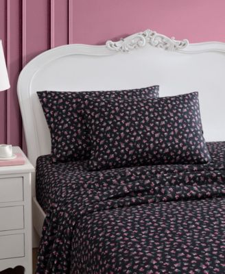 Printed Microfiber 4 Piece Sheet Set, Full