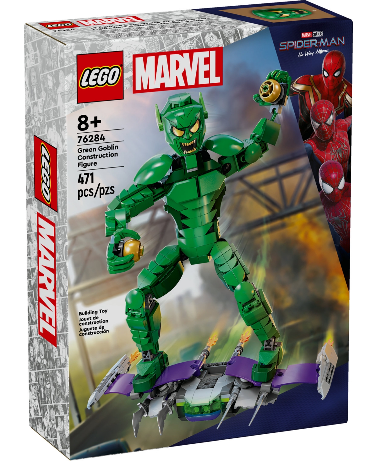 Shop Lego Marvel Green Goblin Construction Figure 76284 In Multi Color