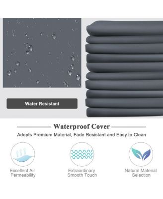 3 Pieces Outdoor Patio Corner Rattan Sofa Set-Grey