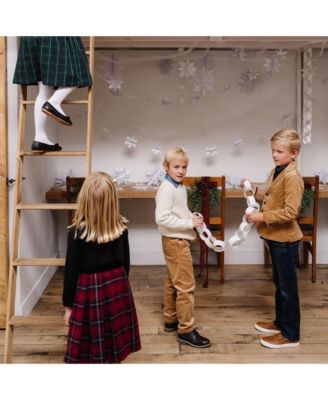 Little Girls Organic Flutter Sleeve Peter Pan Collar Party Dress