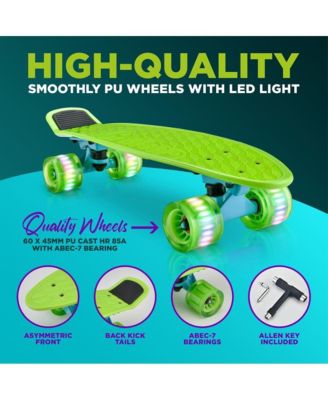 6'' PP Deck Skateboard, Mini Cruiser Skateboard for Kids, Teens, and Adults