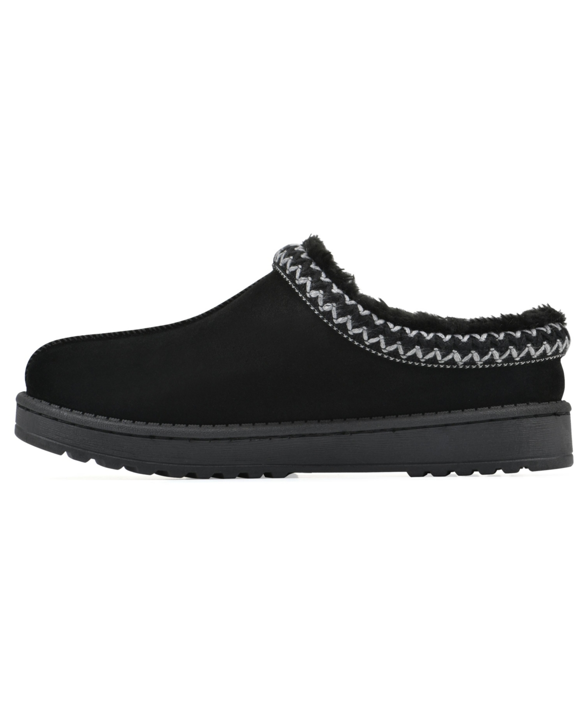 White Mountain Women's Iceberg Leather Clog Slippers In Black Suede