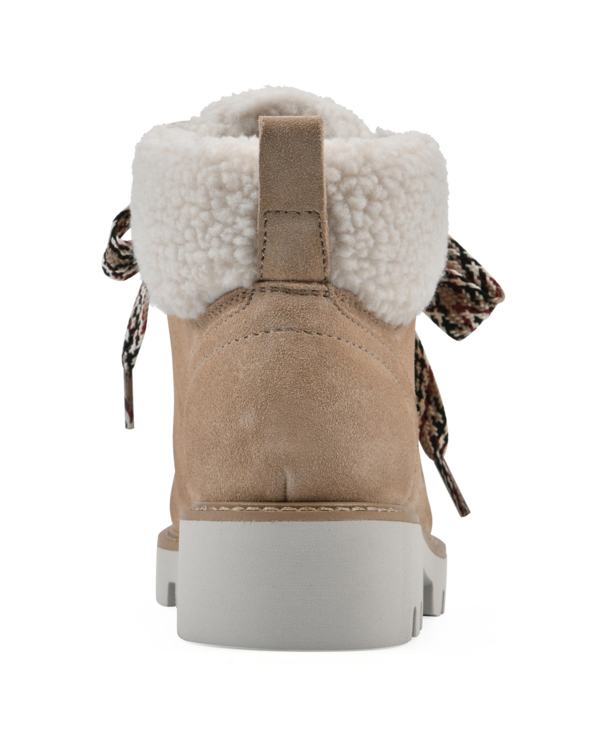 White Mountain Women's Gloving Hiker Lace Up Booties In Beach Wood Suede