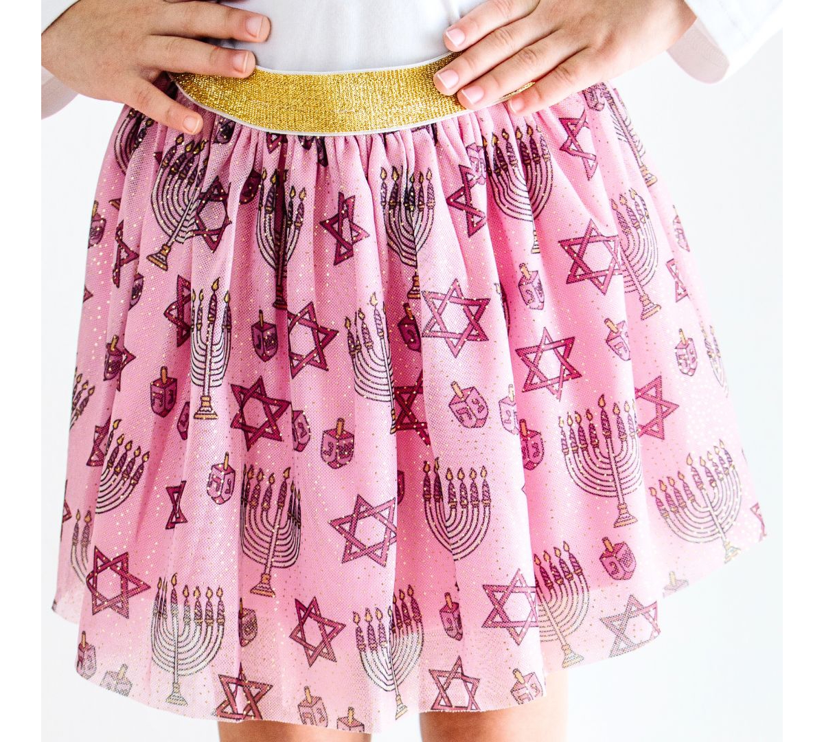 Sweet Wink Little and Big Girls Hanukkah BlushTutu Skirt - Pink