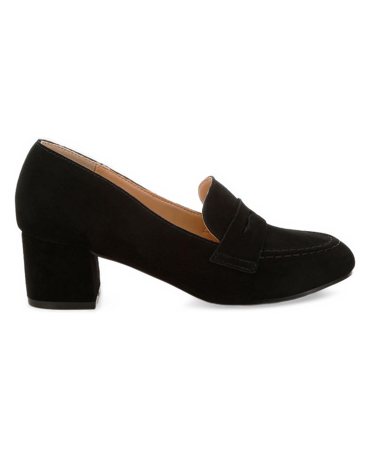 Женские туфли Rag & Co Astra Block Heel Genuine Suede, цвет: Чёрный — фото 3