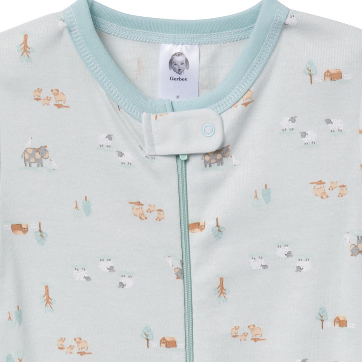 Baby Boys Snug Fit Footed Pajamas, 2-Pack, Farm