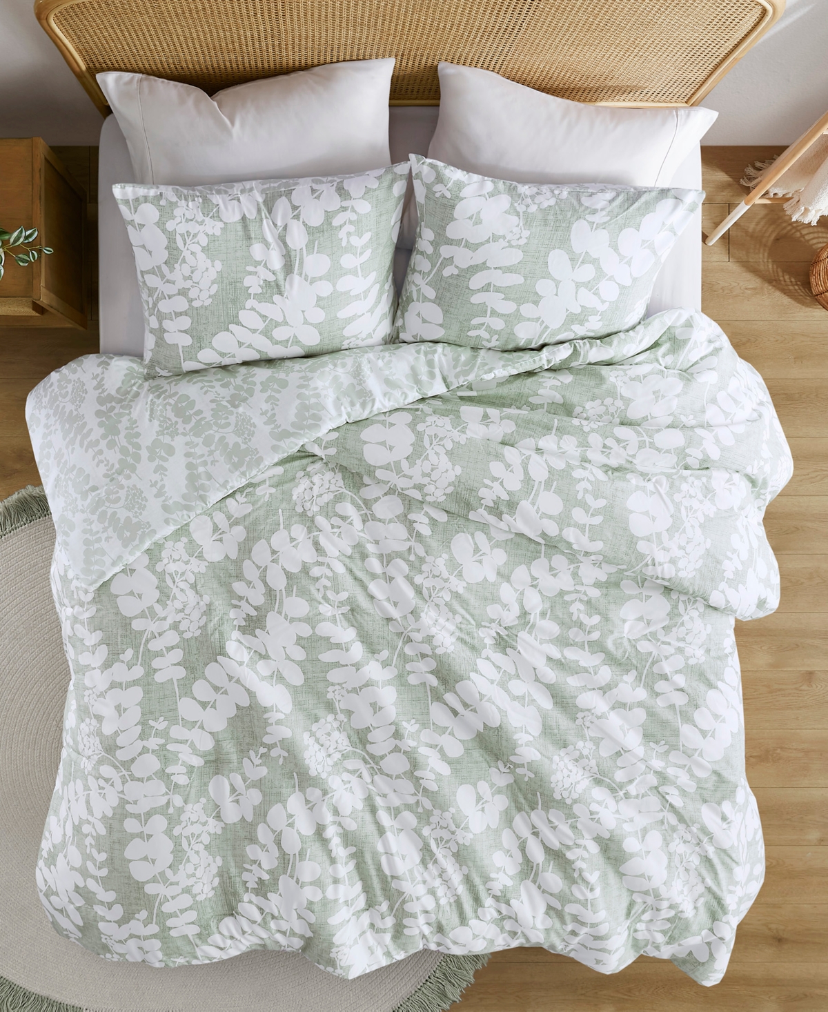 510 Design Aria Floral Print Reversible 3-pc. Comforter Set, King/california King In Light,pastel Brown