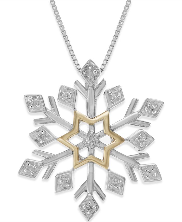 Macy's snowflake necklace online