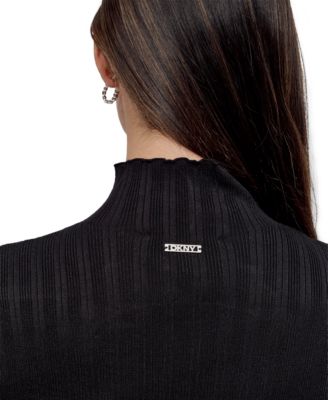 Petite Ribbed Mock-Neck Sweater