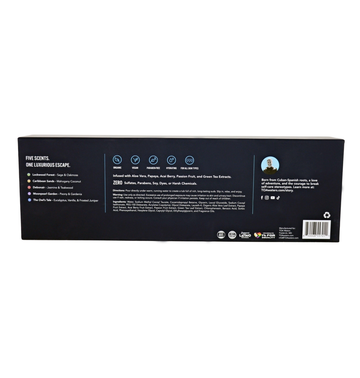 Toa Waters - Liquid Bath Bombs and Bath Accessory Surprise Gift Set