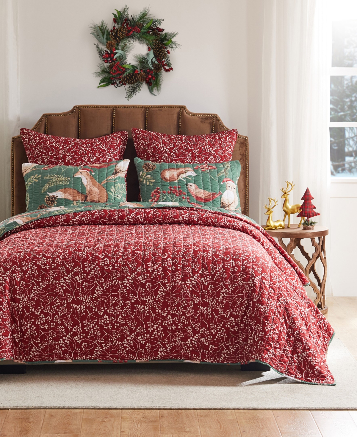 Greenland Home Fashions Willow Holiday 2-pc. Quilt Set, Twin/twin Xl In Holiday