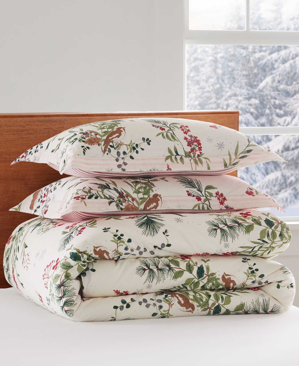 Levtex Winterberry Forest Reversible 2-pc. Comforter Set, Twin/twin Xl In Green