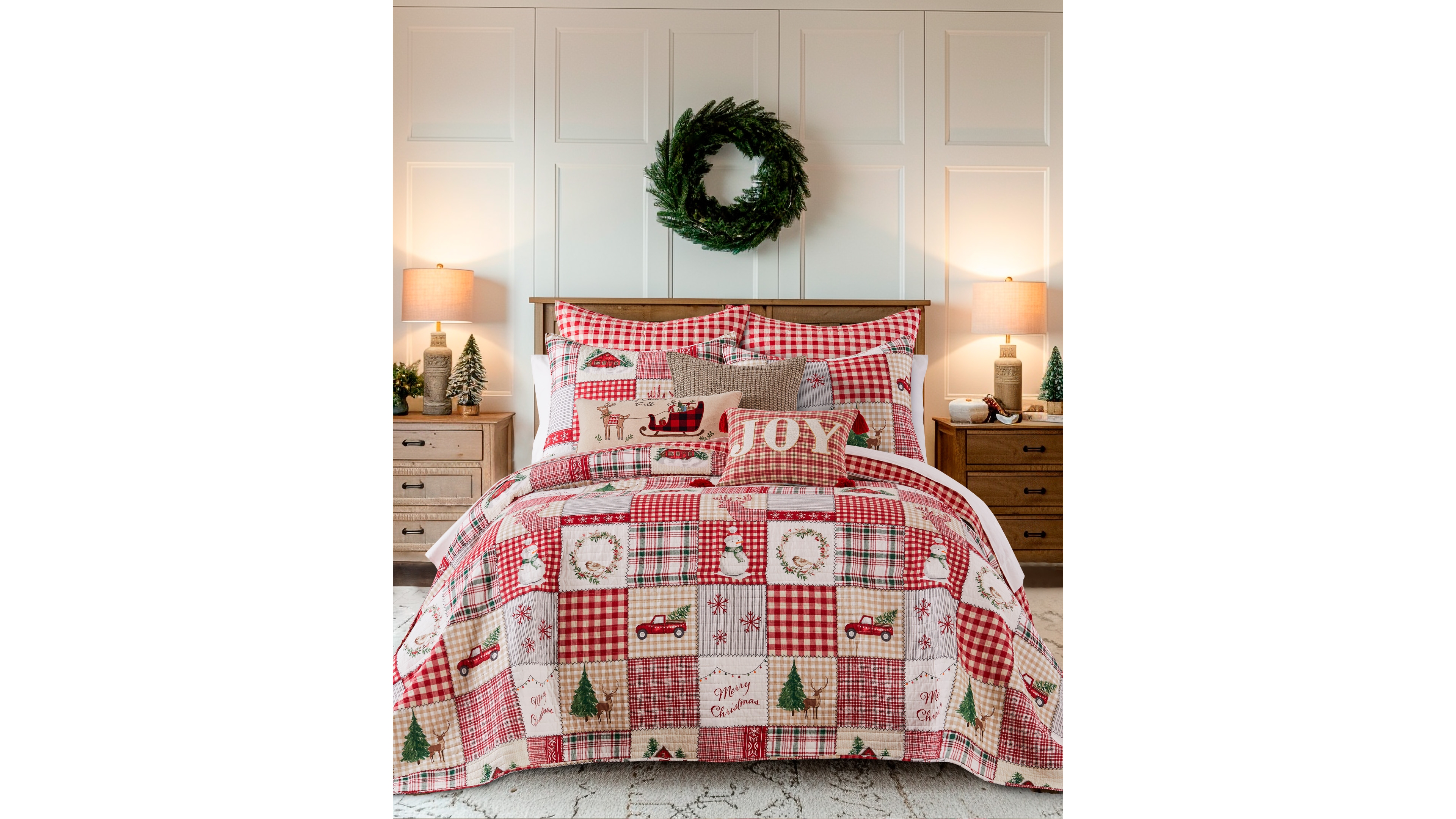 Levtex Home For Christmas Reversible 3-Pc. Bedspread Set, Queen