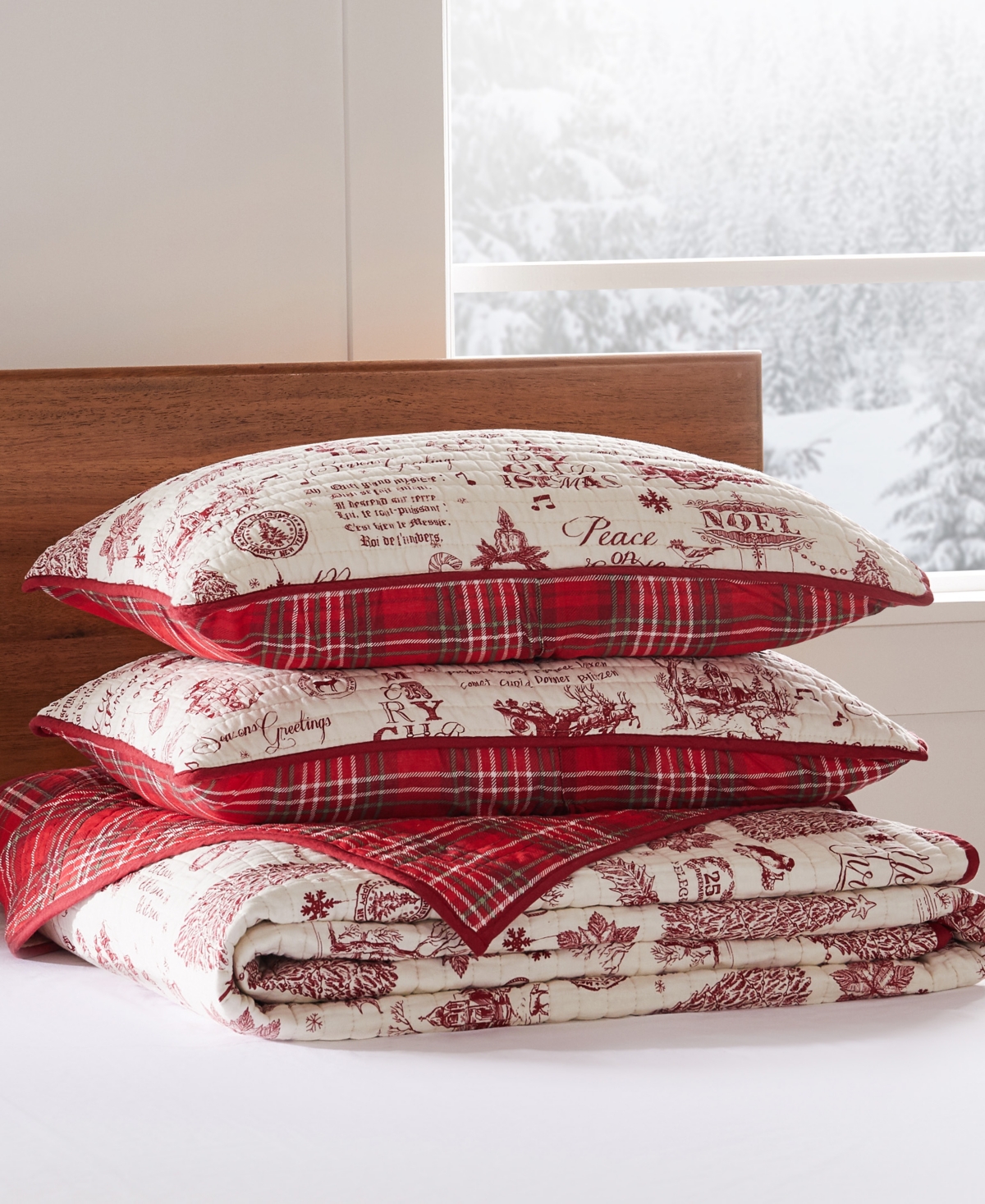 Levtex Yuletide Reversible 3-Pc. Bedspread Set