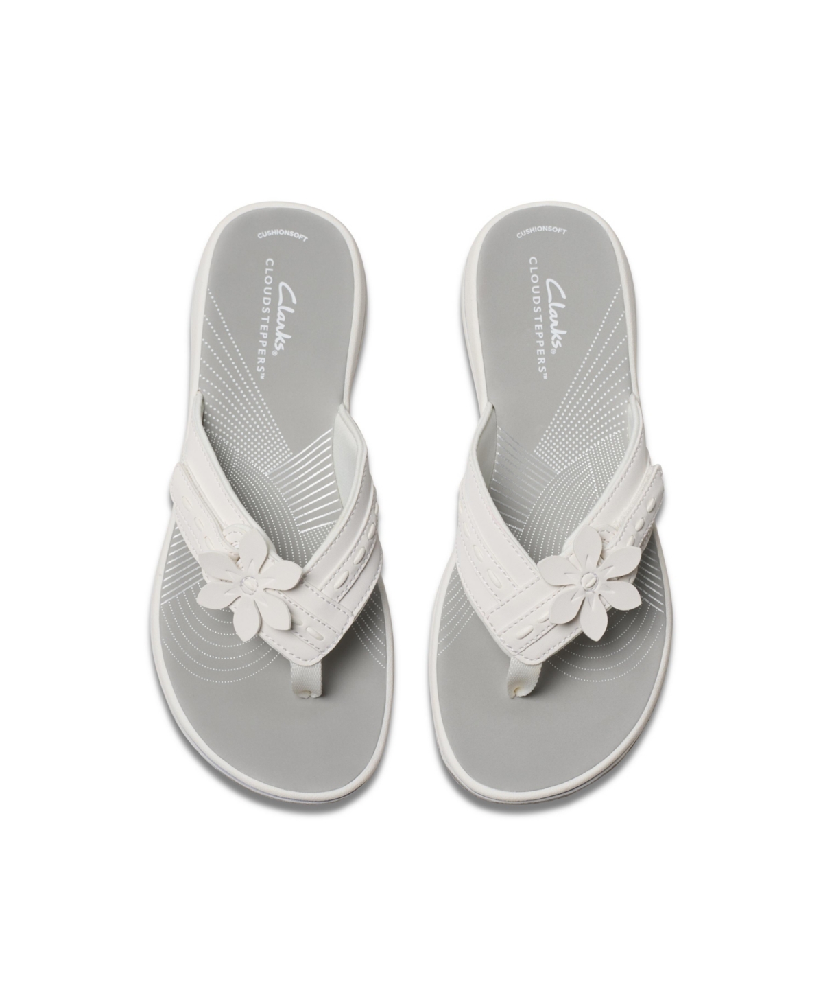 Clarks Breeze Opal In White Textile