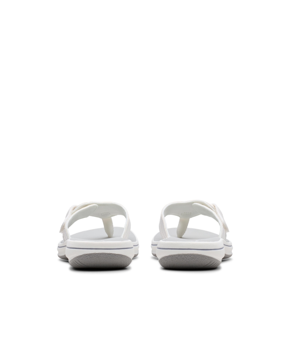 Clarks Cloudsteppers Women's Breeze Reyna H Slip-on Sandals In White Textile