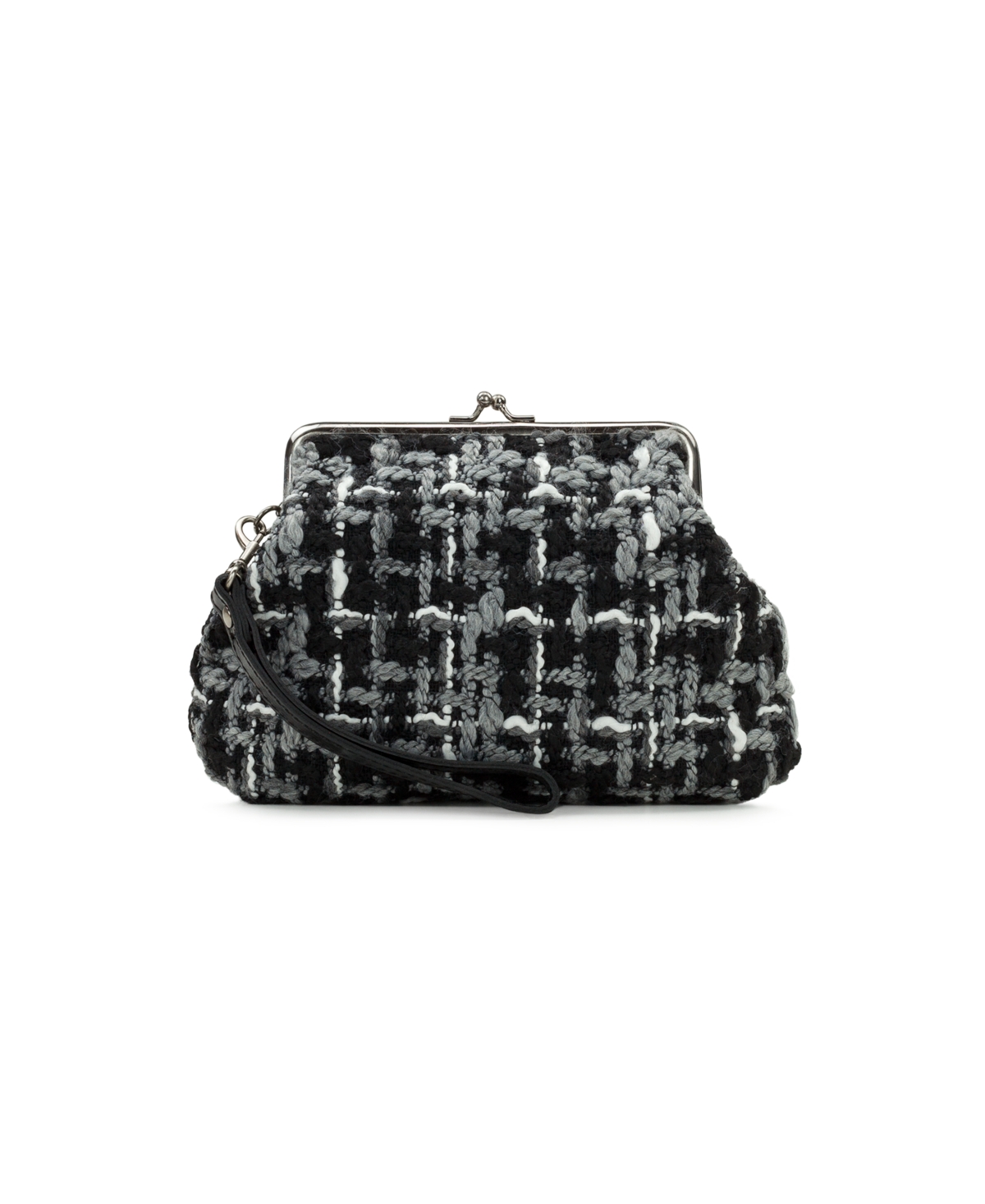 Shop Patricia Nash Savena Boucle Kisslock Wristlet In Black