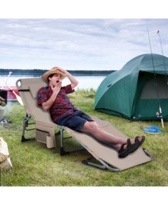 SUGIFT 5-position Outdoor Folding Chaise Lounge Chair