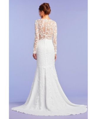 Women's Holden Long-Sleeve Illusion Gown