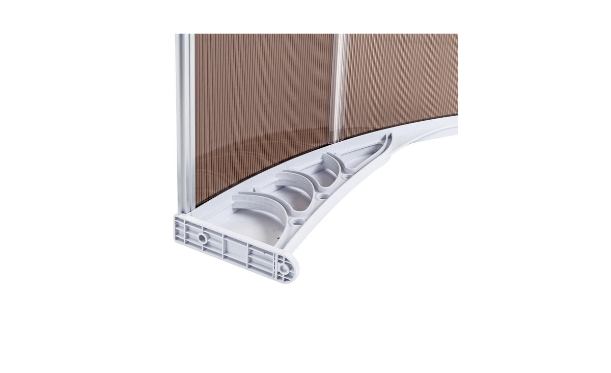 Slickblue Ht-100 x 80 Household Door & Window Rain Cover – Durable Eaves Board with White Holder - Brown