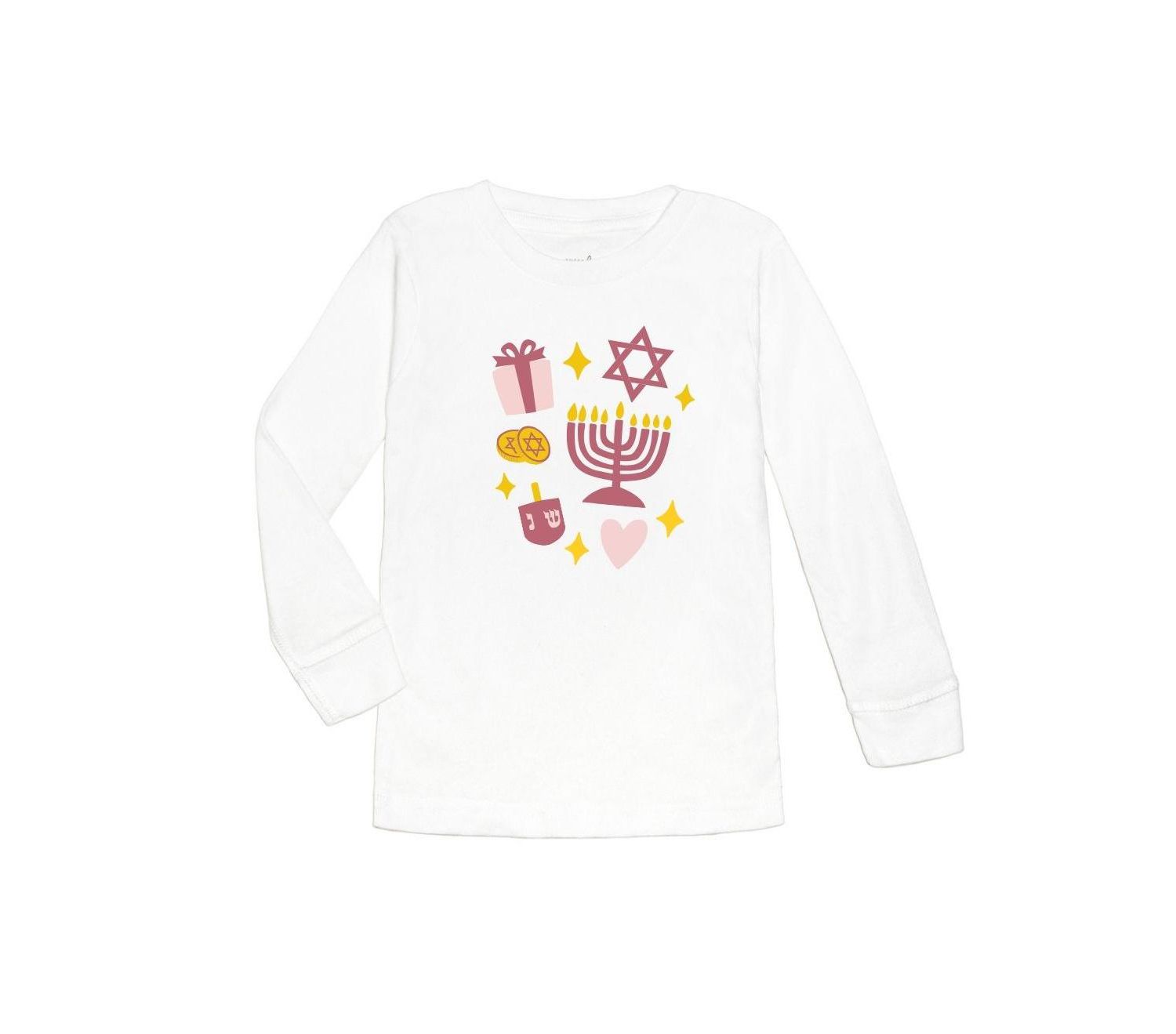 Girls 2T - 4T Hanukkah Doodle Long Sleeve Shirt