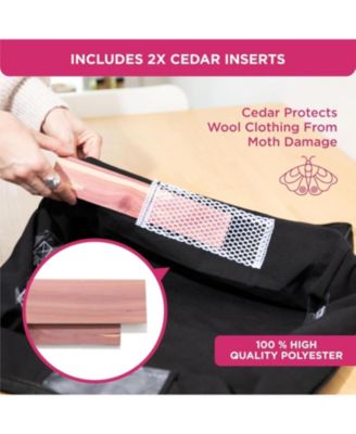 Clothes Storage Bag Organizer Set of 2 with Cedar Insert