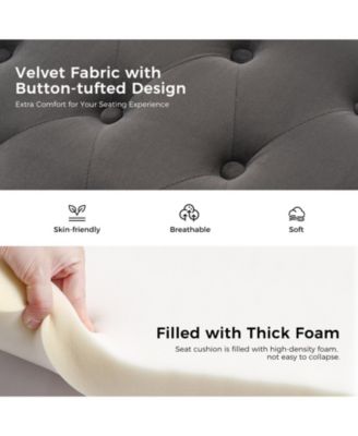 Anacleto Modern 43.3" Wide Bedroom Bench with Solid Wood Legs