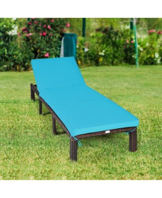 Paito Wicker Chaise Lounger with Adjustable Backrest