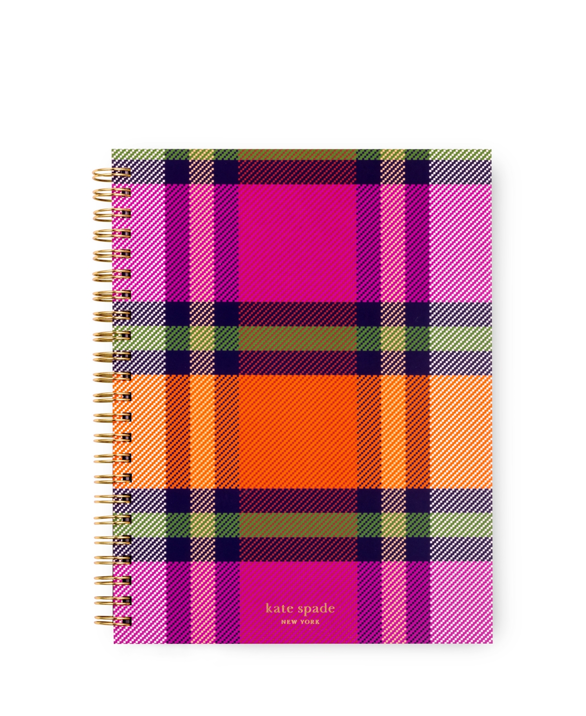 Kate Spade New York Small Spiral Notebook In Grand Plaid Duo