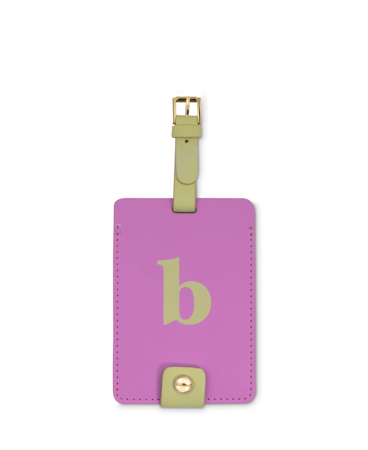 New York Just Mine Initial Luggage Tag, B - Blush
