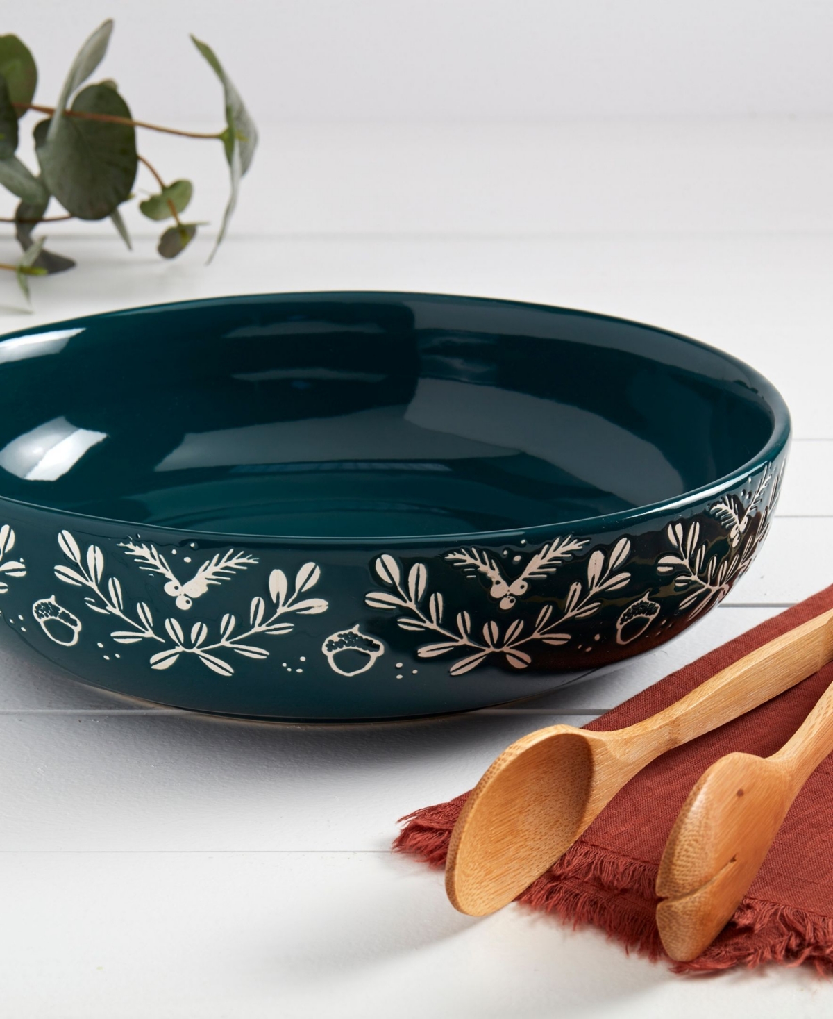 Tabletops Gallery Winter Forest Serving Bowls, Set of 2