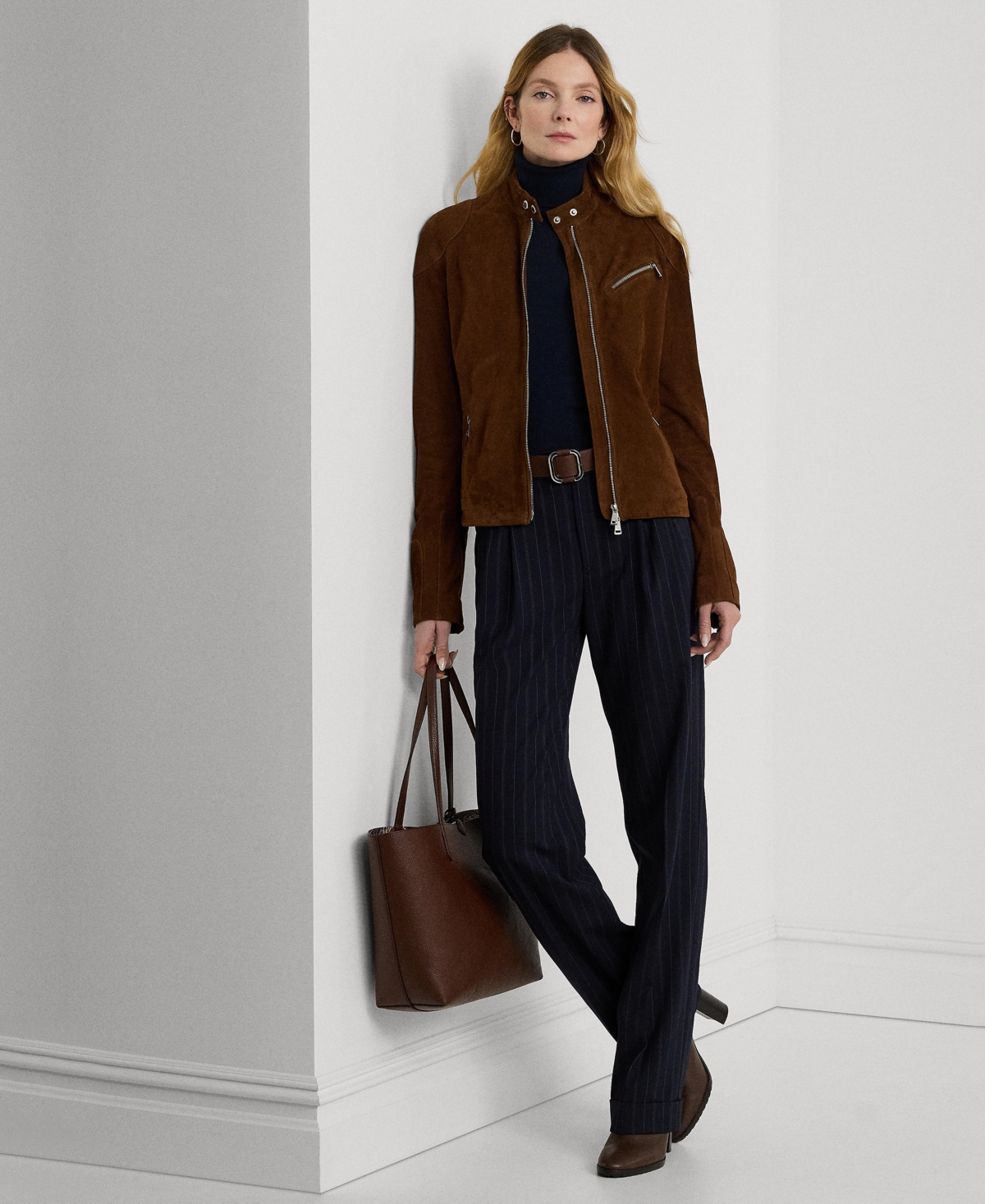 Lauren Ralph Lauren Women's Silk-Blend Turtleneck Sweater
