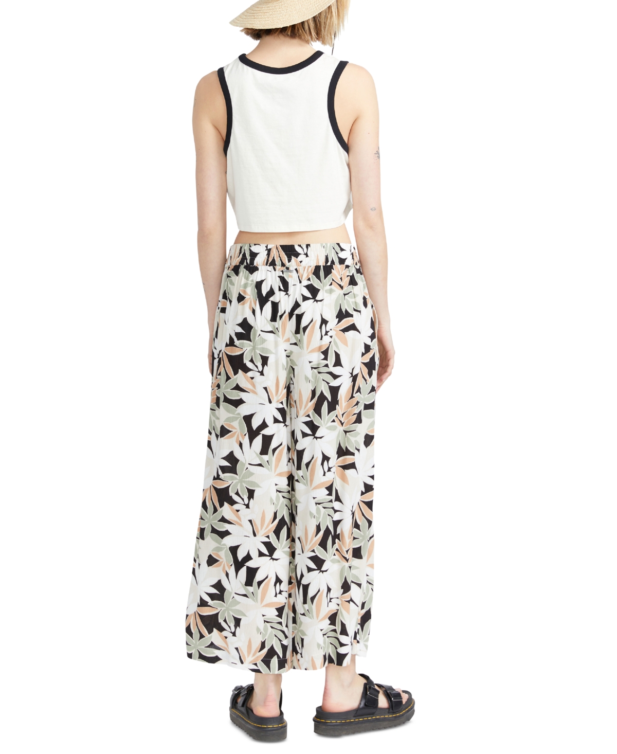 VOLCOM JUNIORS' WAVERLY PULL-ON WIDE-LEG PANTS 
