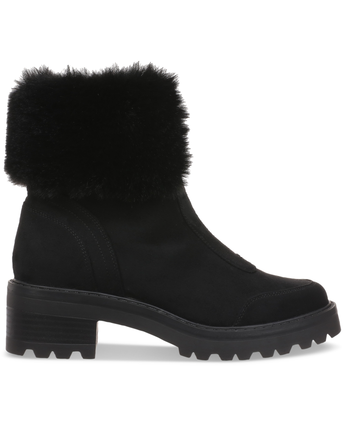 GIANI BERNINI WOMEN'S CALLIEE MEMORY FOAM FRONT ZIP LUG SOLE BOOTIES, CREATED FOR MACY'S 