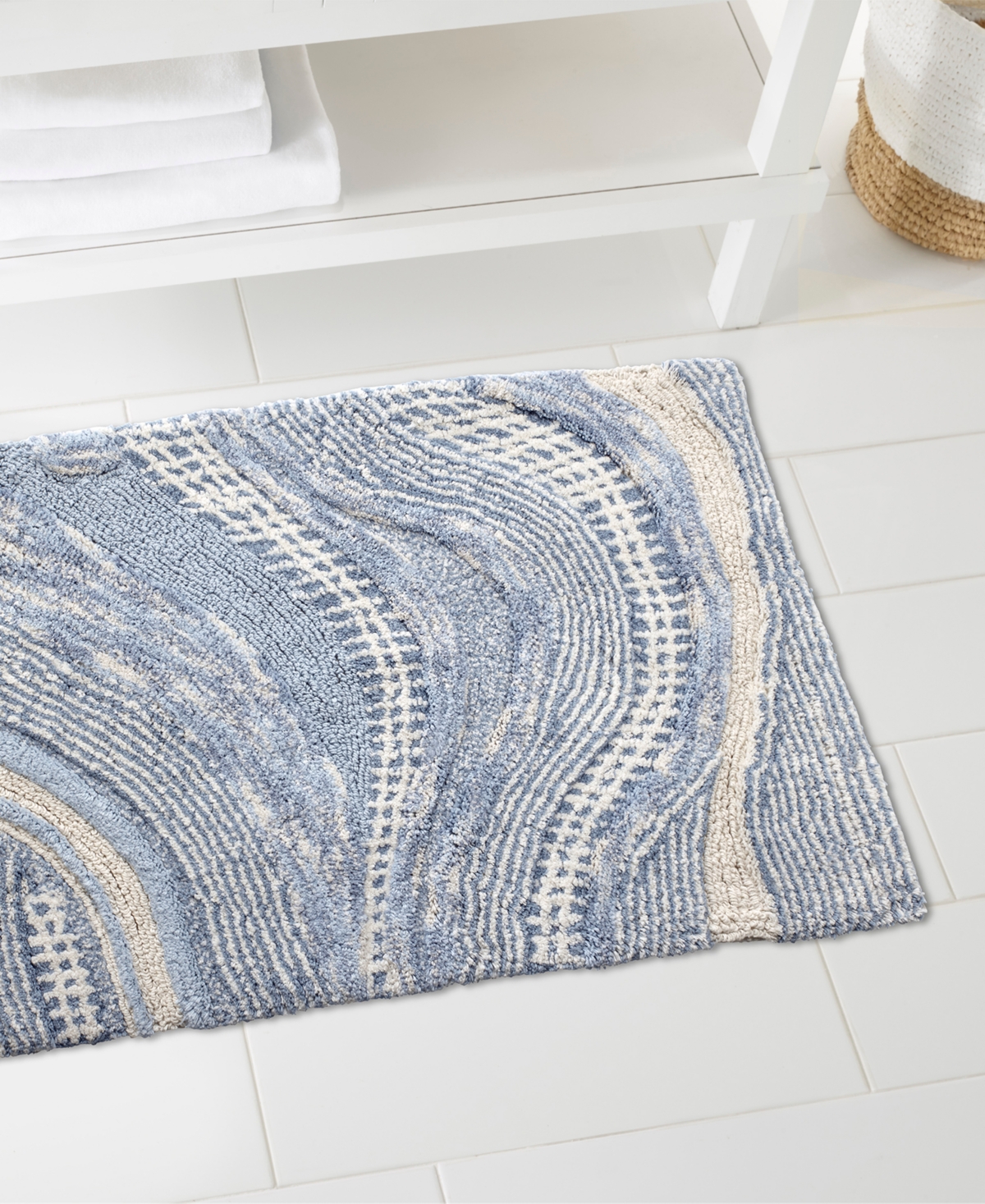 Avanti Waves Cotton Bath Rug, 20" x 30"