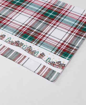 Holiday Cotton Plaid Placemats 13" x 19", Set of 4