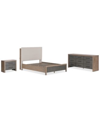 Portmore 3pc California King Set (Upholstered Bed, Dresser & 2-Drawer Nightstand with soft close drawers), Created for Macy's