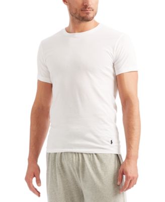 Men's Undershirt, Slim Fit Classic Cotton Crews 5 Pack