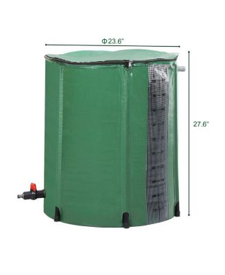 50-Gallon PVC Rain Bucket with Measurement Scale for Efficient Water Collection